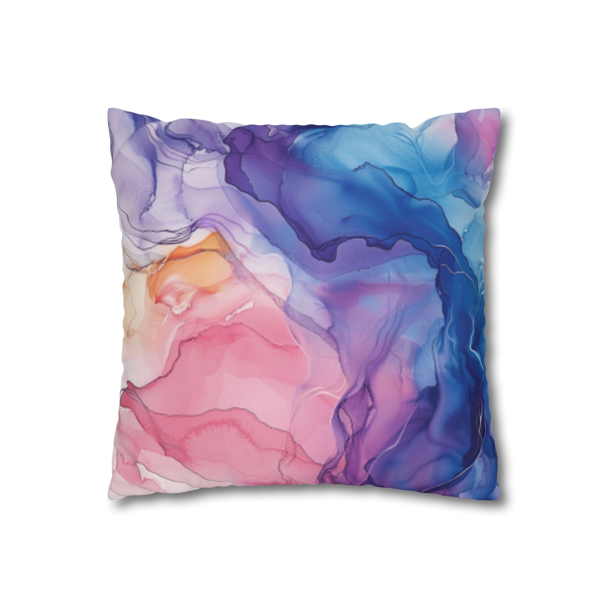 Square Poly Canvas Pillowcase, Decorative Throw Pillow Cover, Modern Home Accent