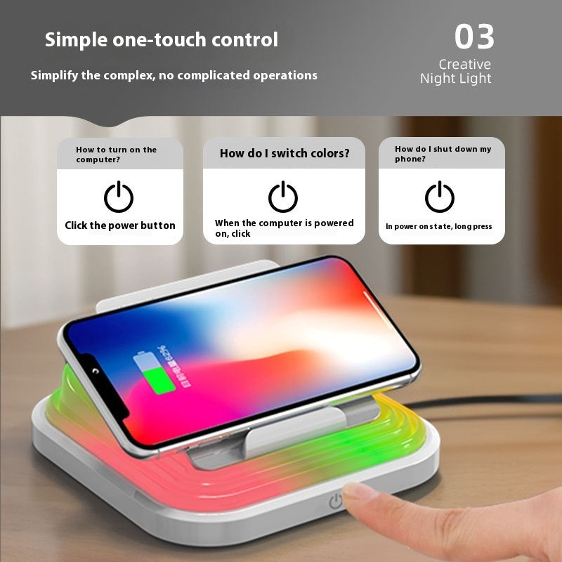 Creative Multifunctional Ambience Light Folding Mobile Phone