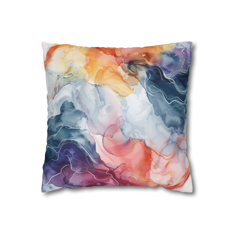 Square Poly Canvas Pillowcase, Decorative Throw Pillow Cover, Modern Home Accent