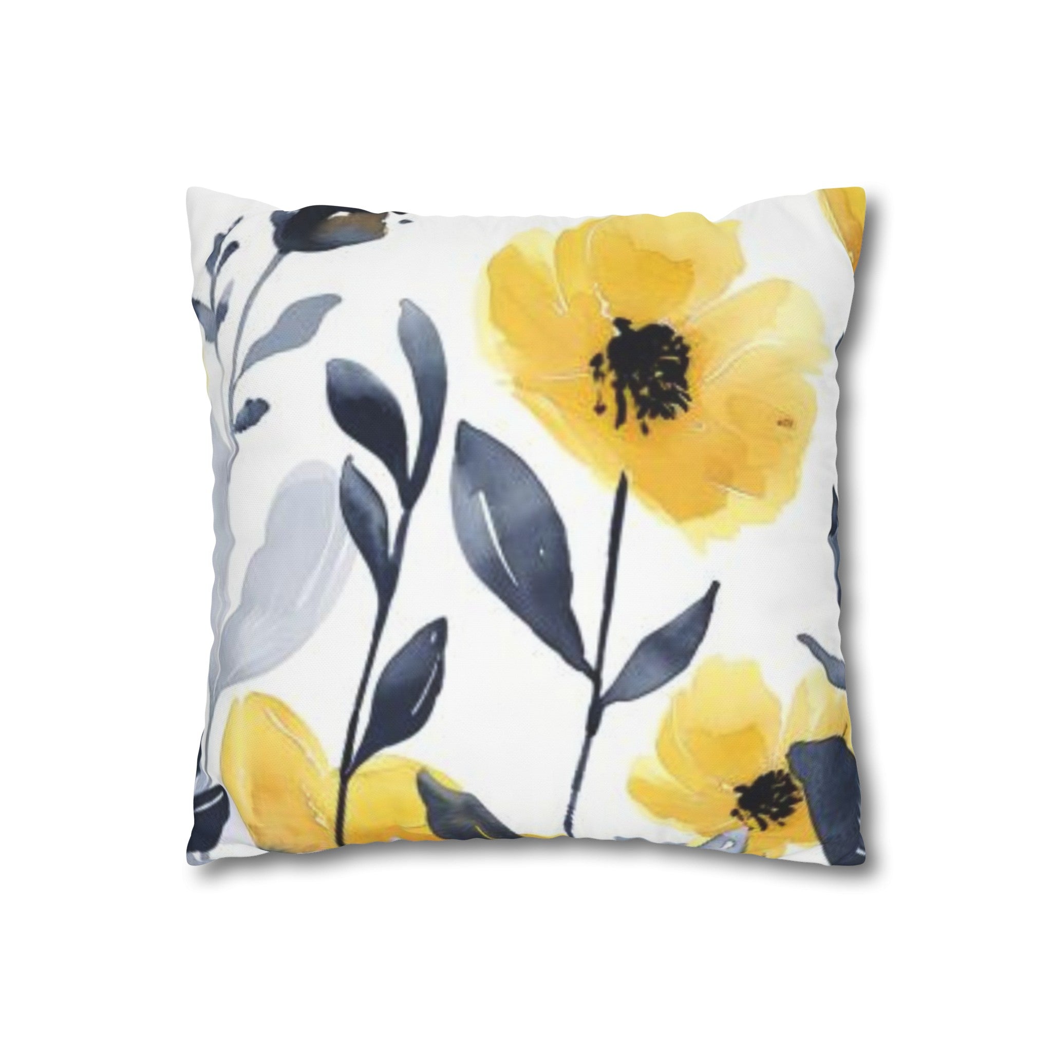 Square Poly Canvas Pillowcase, Decorative Throw Pillow Cover, Modern Home Accent