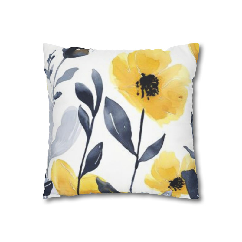 Square Poly Canvas Pillowcase, Decorative Throw Pillow Cover, Modern Home Accent