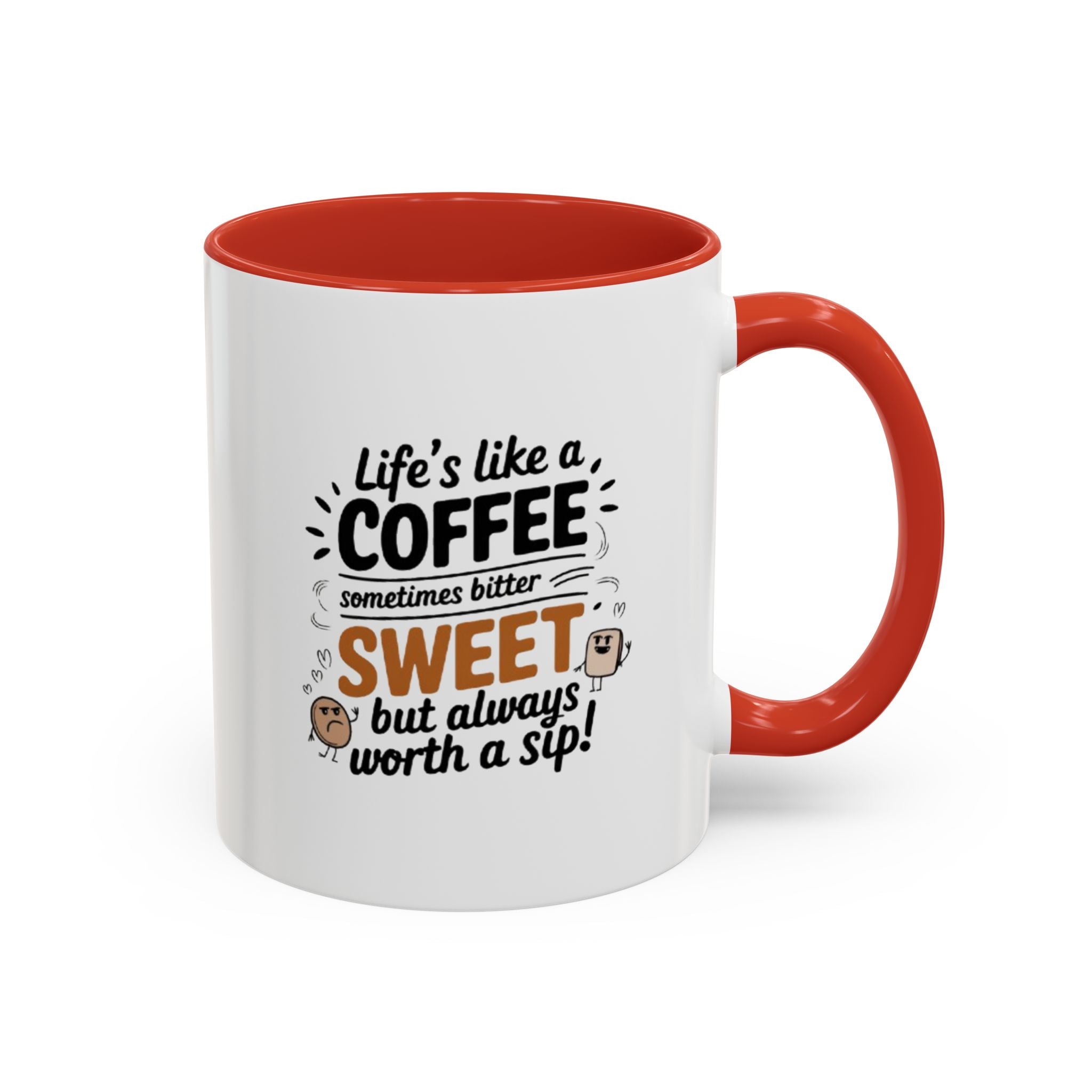 Motivational Accent Mug, Inspirational Coffee Cup, Gift for Coworker, Positive Quote Tea Mug, Office Desk Decor, 15oz Ceramic Drinkware