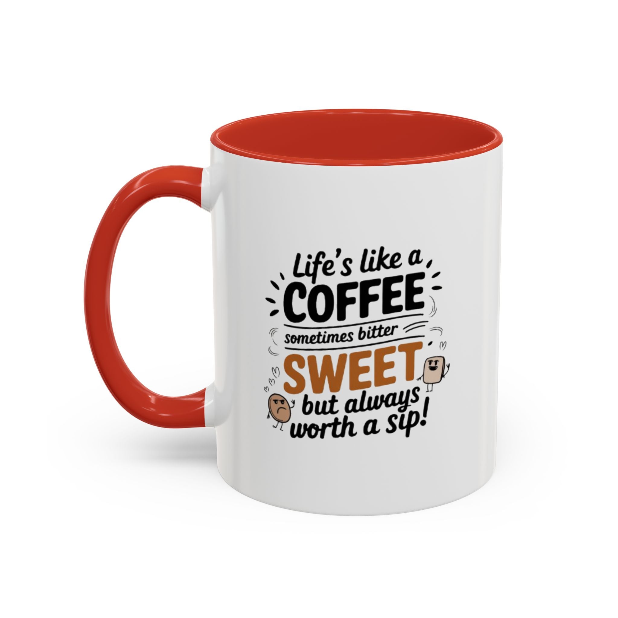Motivational Accent Mug, Inspirational Coffee Cup, Gift for Coworker, Positive Quote Tea Mug, Office Desk Decor, 15oz Ceramic Drinkware