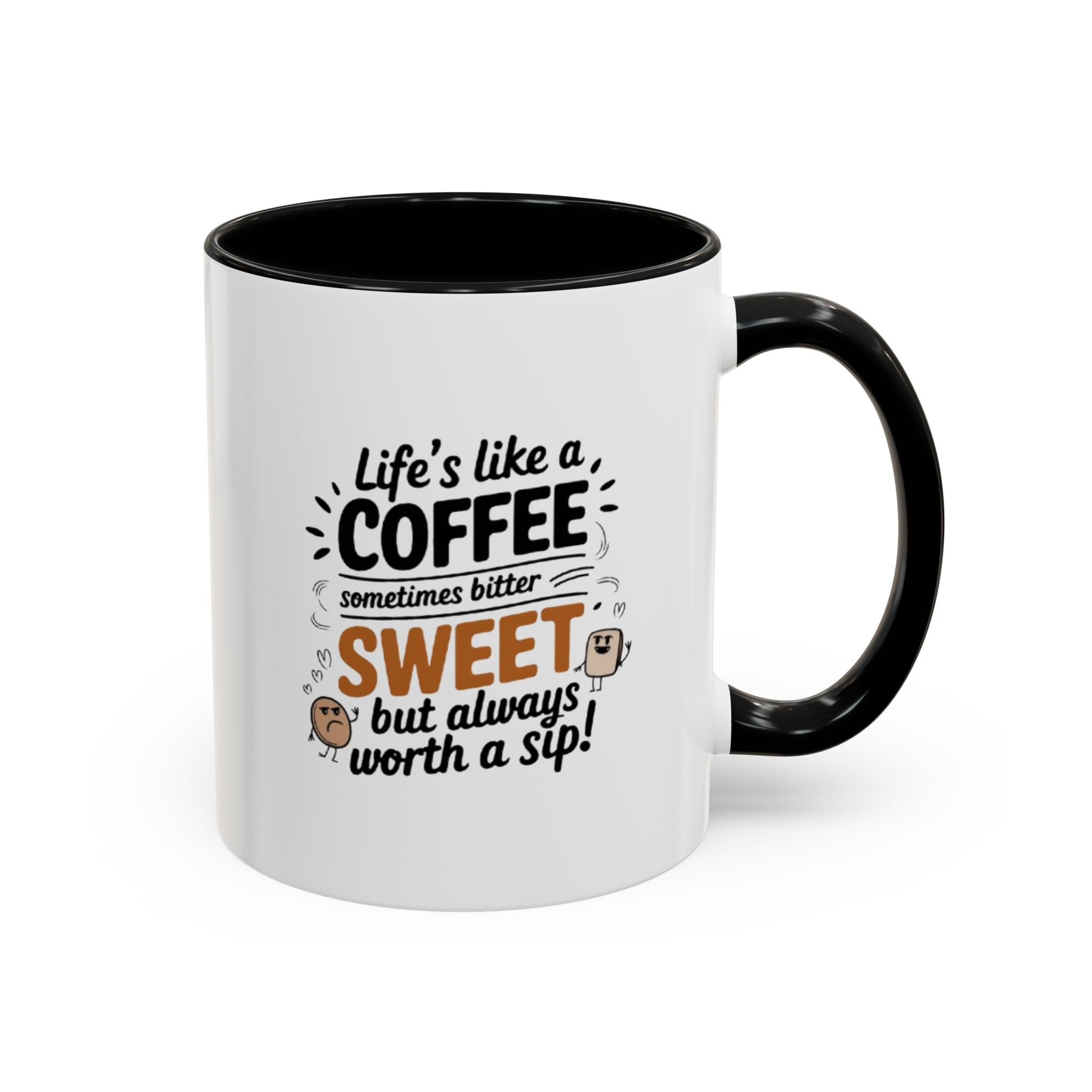 Motivational Accent Mug, Inspirational Coffee Cup, Gift for Coworker, Positive Quote Tea Mug, Office Desk Decor, 15oz Ceramic Drinkware