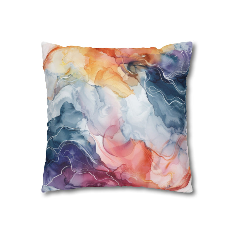 Square Poly Canvas Pillowcase, Decorative Throw Pillow Cover, Modern Home Accent