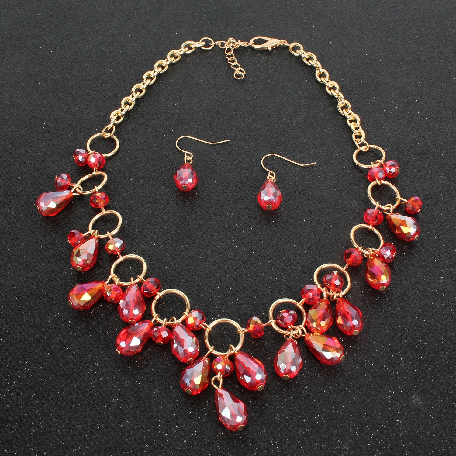 Exaggerated Crystal Pendant Necklace