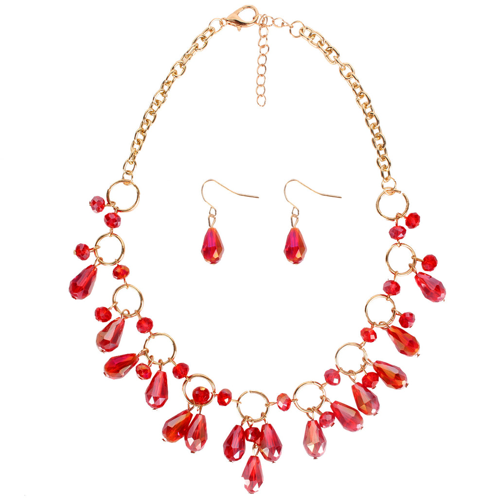 Exaggerated Crystal Pendant Necklace
