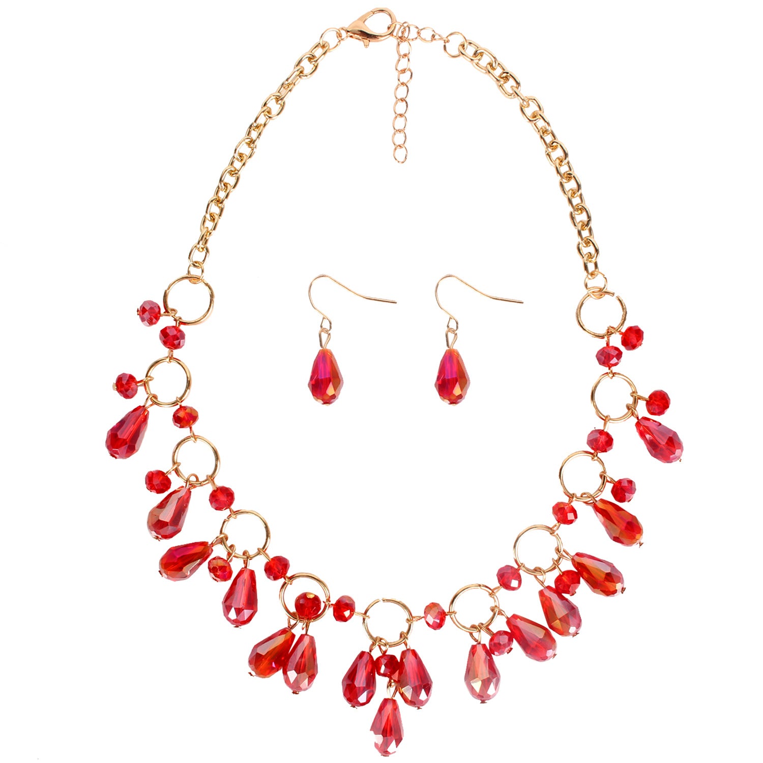 Exaggerated Crystal Pendant Necklace