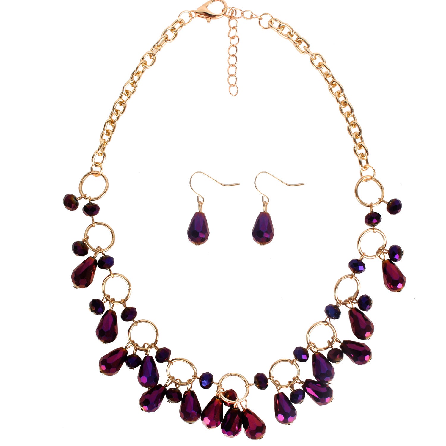 Exaggerated Crystal Pendant Necklace