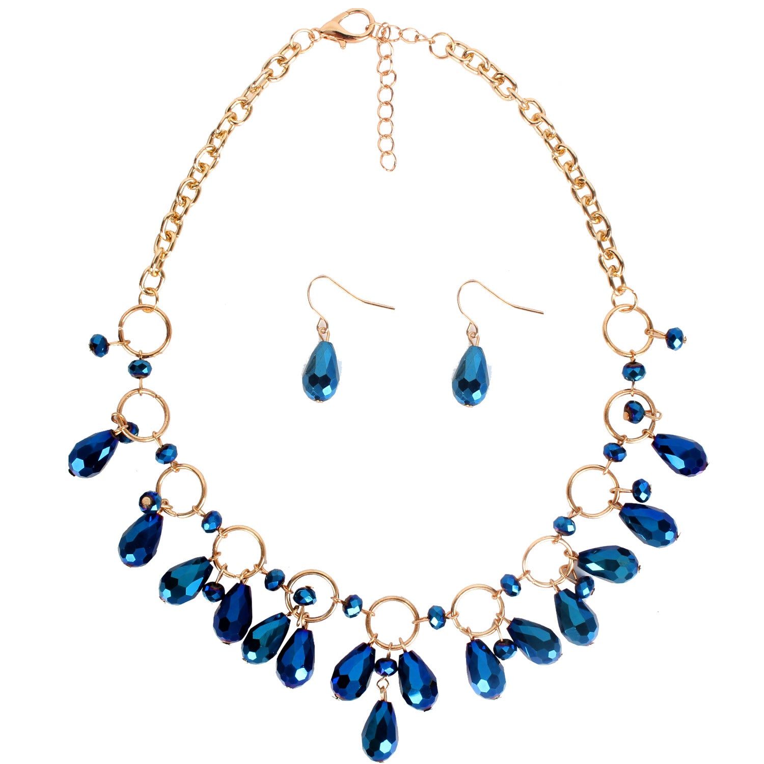 Exaggerated Crystal Pendant Necklace