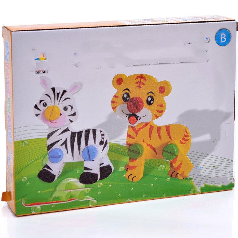 New Animal Disassembly And Assembly Nut Assembly Building Block Assembly