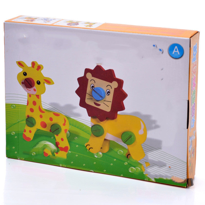New Animal Disassembly And Assembly Nut Assembly Building Block Assembly