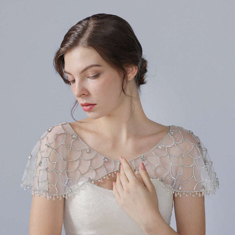 Tulle Rhinestone Shawl