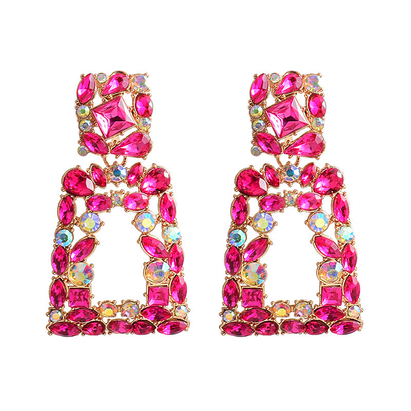 Geometric Diamond Exaggerated ZA Earring Jewelry