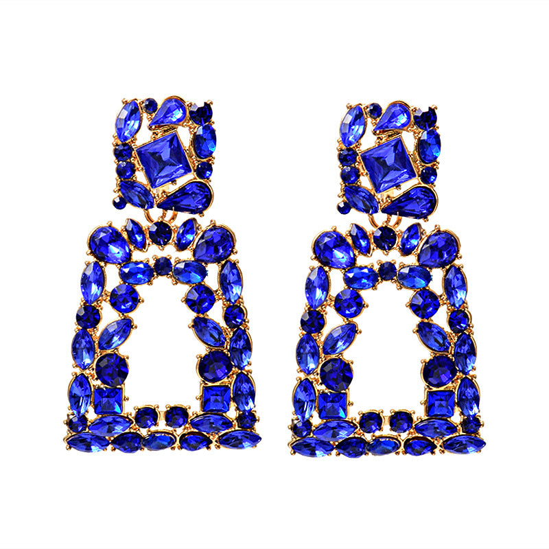 Geometric Diamond Exaggerated ZA Earring Jewelry