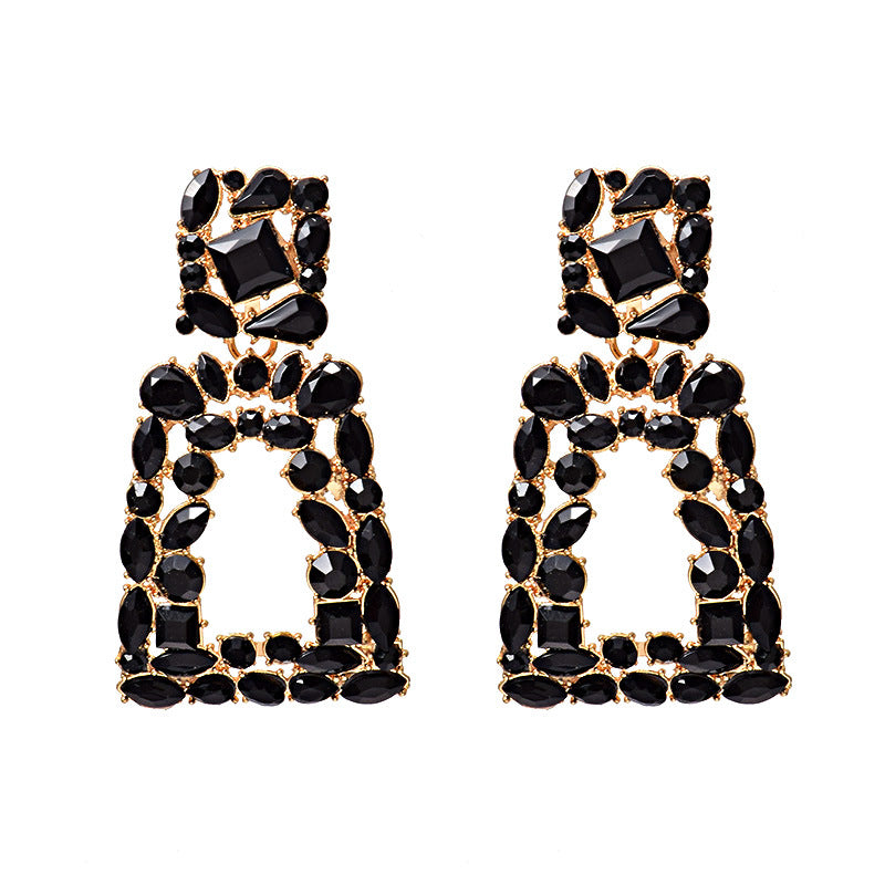 Geometric Diamond Exaggerated ZA Earring Jewelry