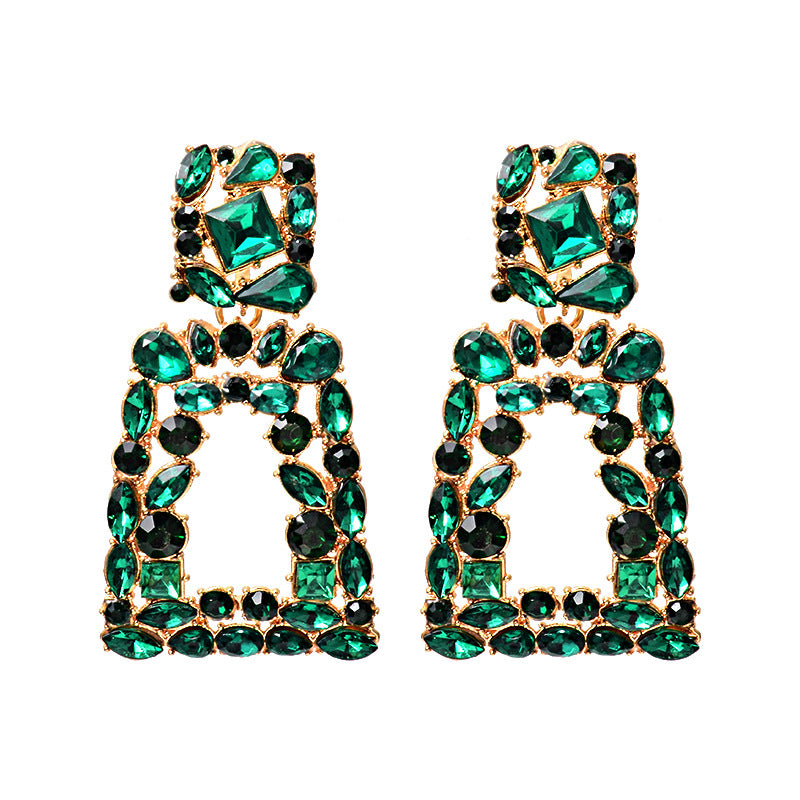 Geometric Diamond Exaggerated ZA Earring Jewelry