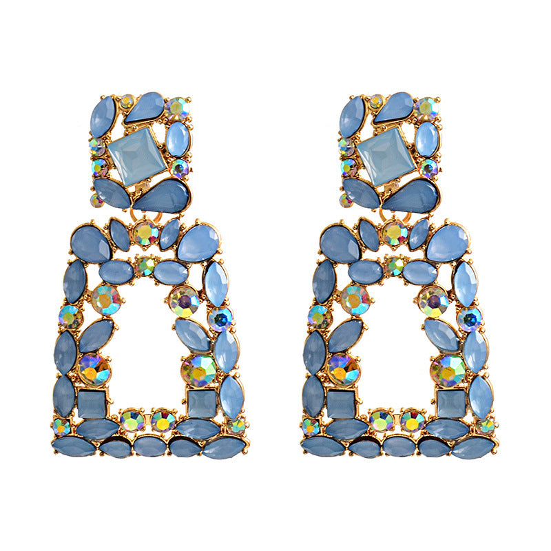 Geometric Diamond Exaggerated ZA Earring Jewelry