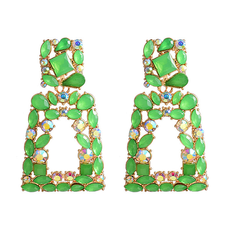 Geometric Diamond Exaggerated ZA Earring Jewelry