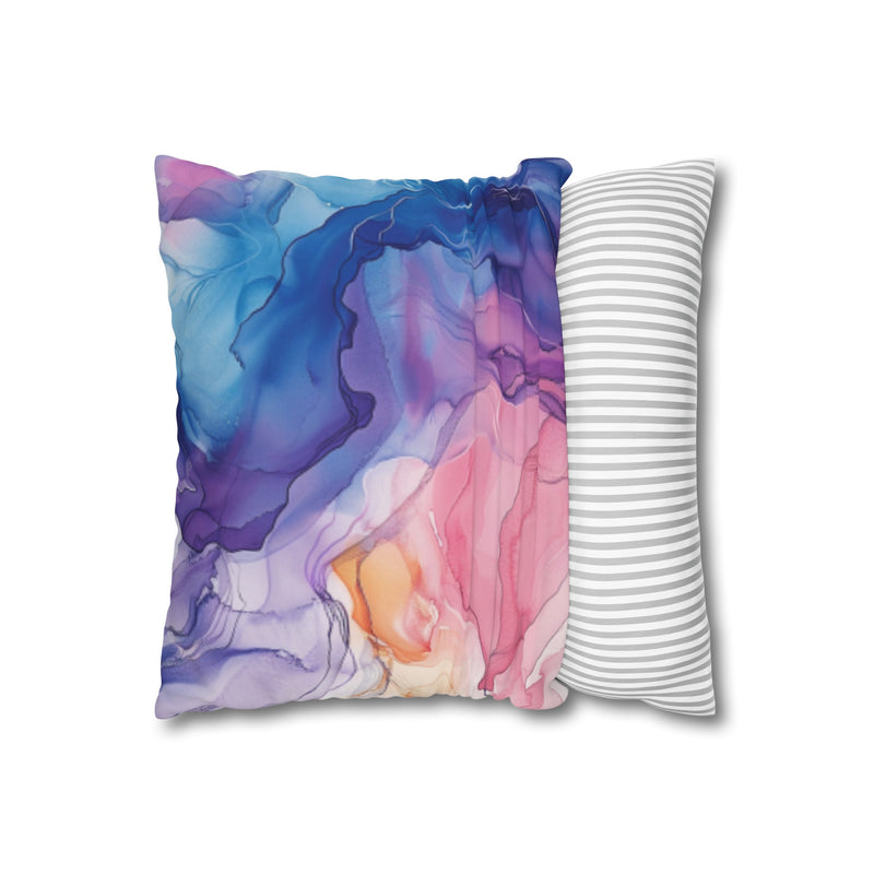 Square Poly Canvas Pillowcase, Decorative Throw Pillow Cover, Modern Home Accent