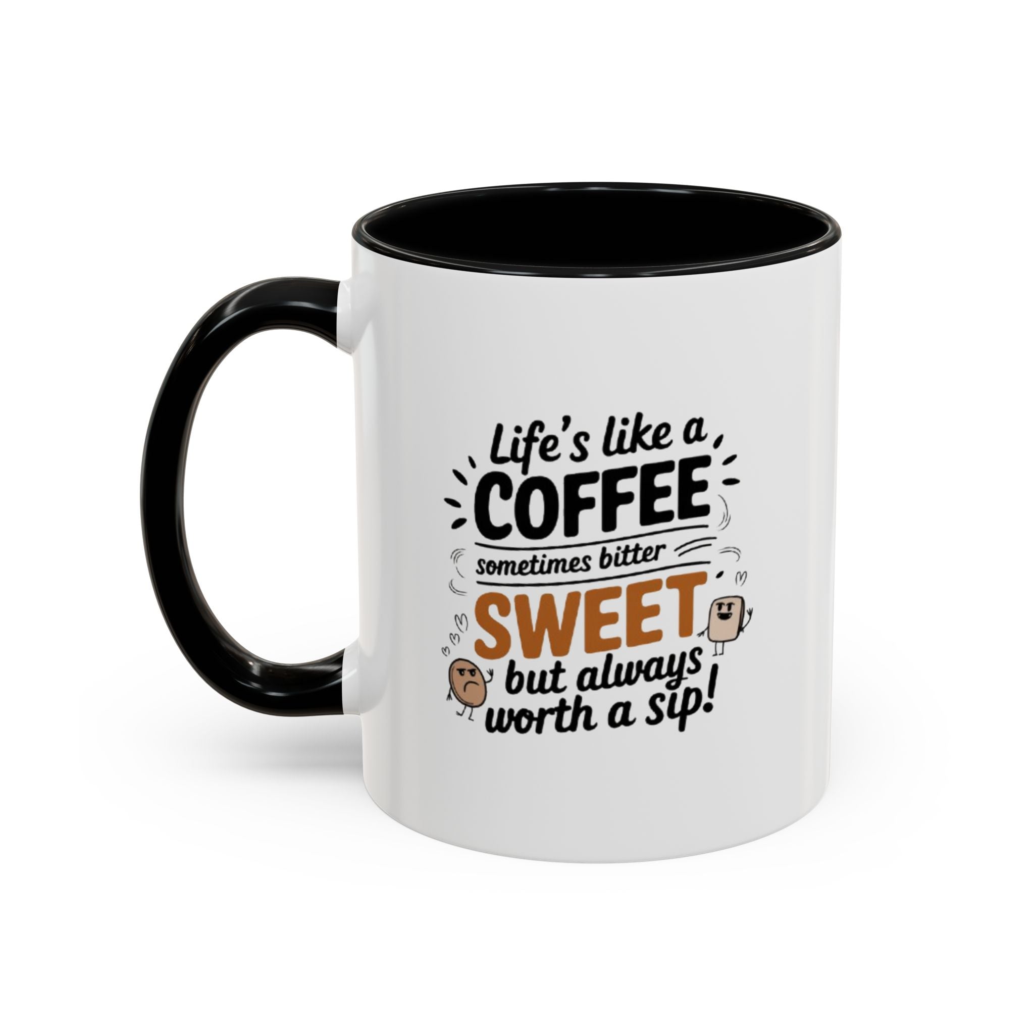 Motivational Accent Mug, Inspirational Coffee Cup, Gift for Coworker, Positive Quote Tea Mug, Office Desk Decor, 15oz Ceramic Drinkware