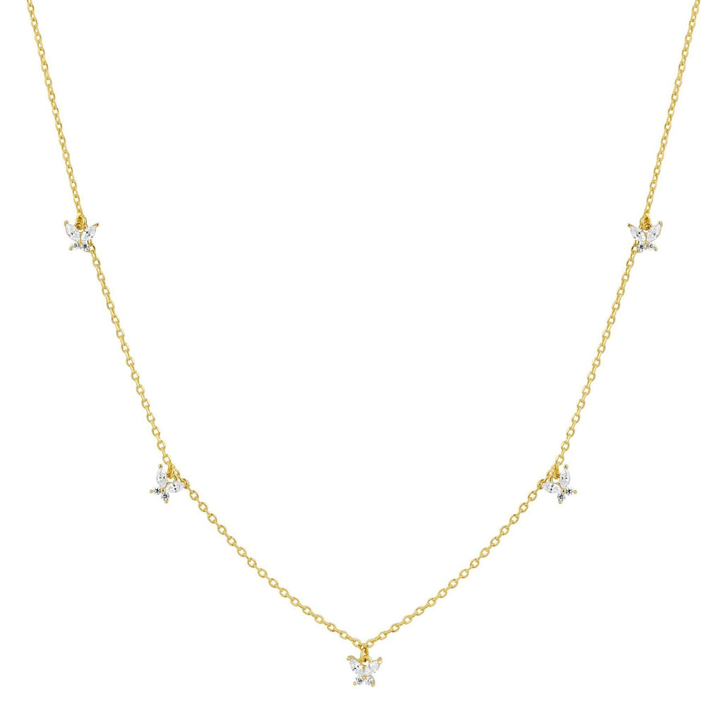 Copper Plating 18K Real Gold Necklace Net Red Wind Trendy Personalized Clavicle Chain Jewelry