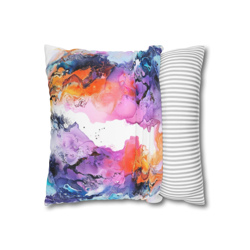 Square Poly Canvas Pillowcase, Decorative Throw Pillow Cover, Modern Home Accent