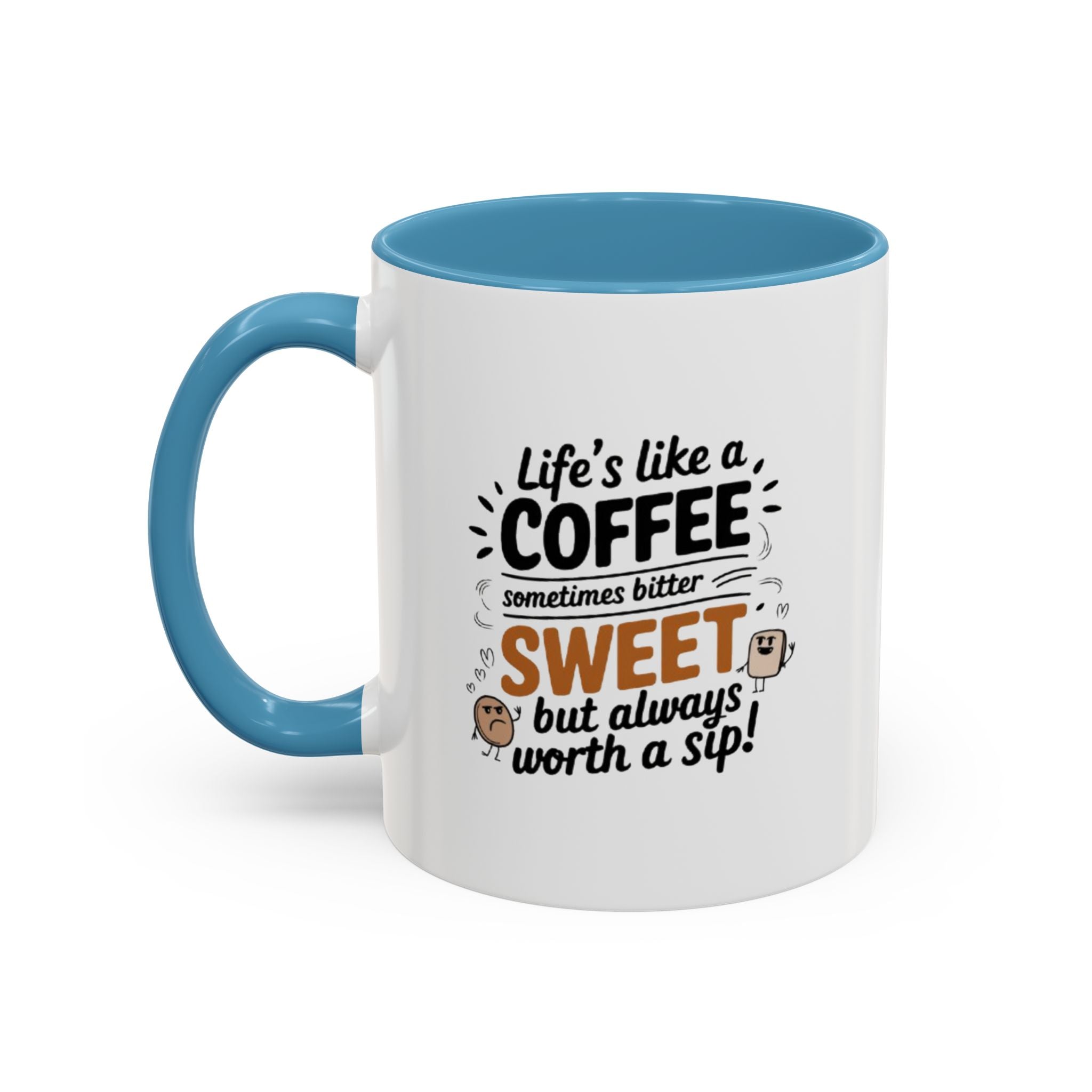 Motivational Accent Mug, Inspirational Coffee Cup, Gift for Coworker, Positive Quote Tea Mug, Office Desk Decor, 15oz Ceramic Drinkware