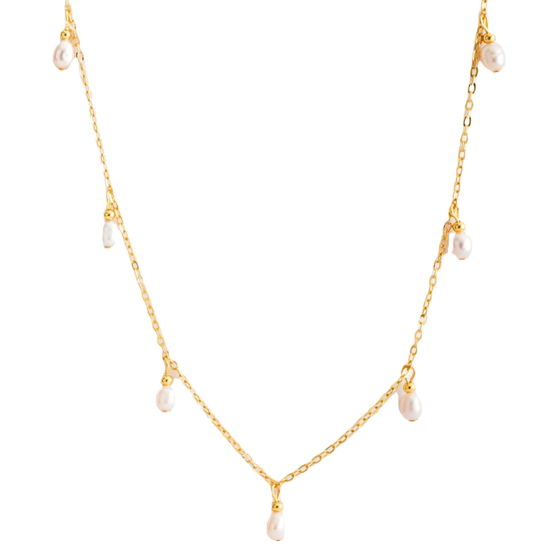 Drop Shaped Pearl Simplicity Fashion Necklace