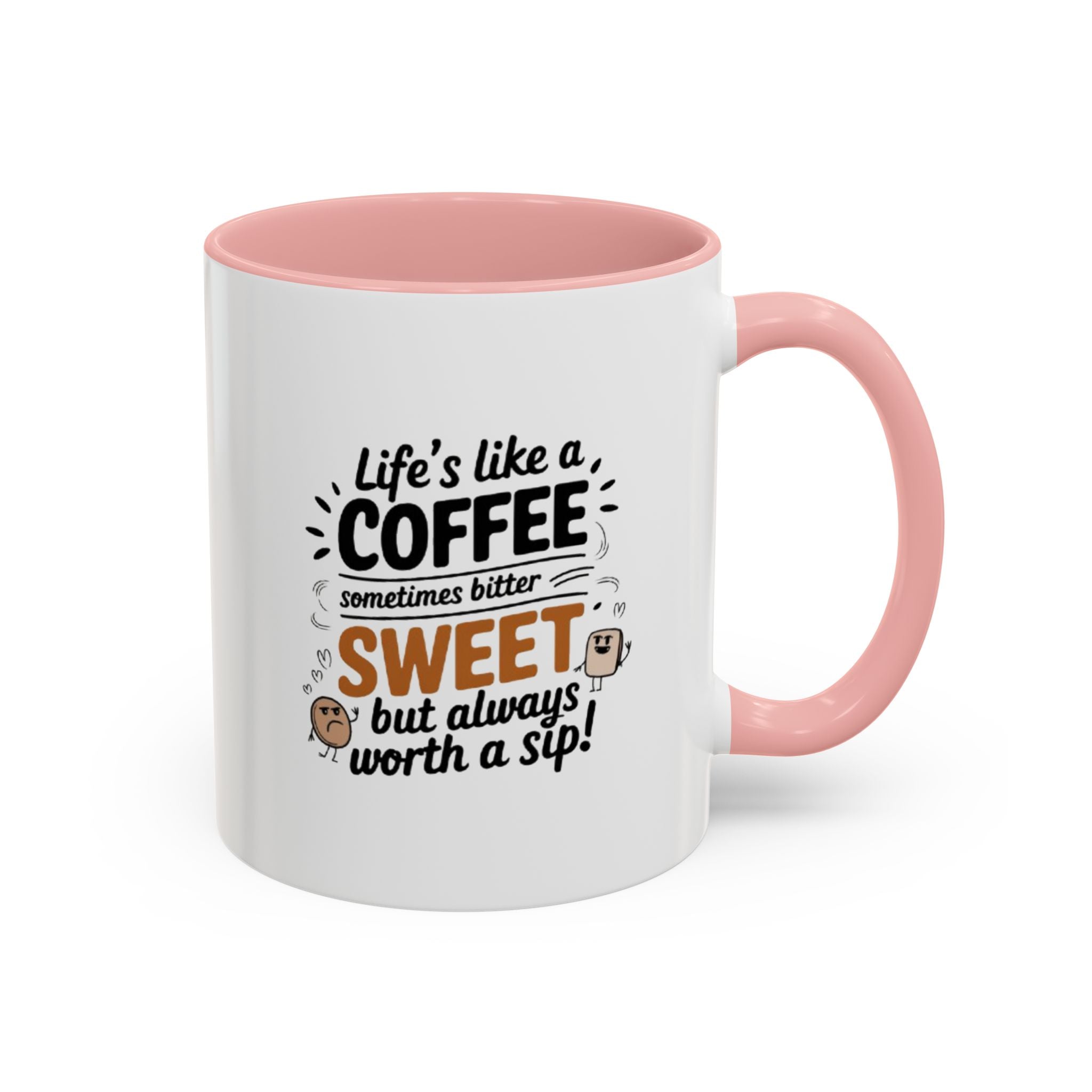 Motivational Accent Mug, Inspirational Coffee Cup, Gift for Coworker, Positive Quote Tea Mug, Office Desk Decor, 15oz Ceramic Drinkware