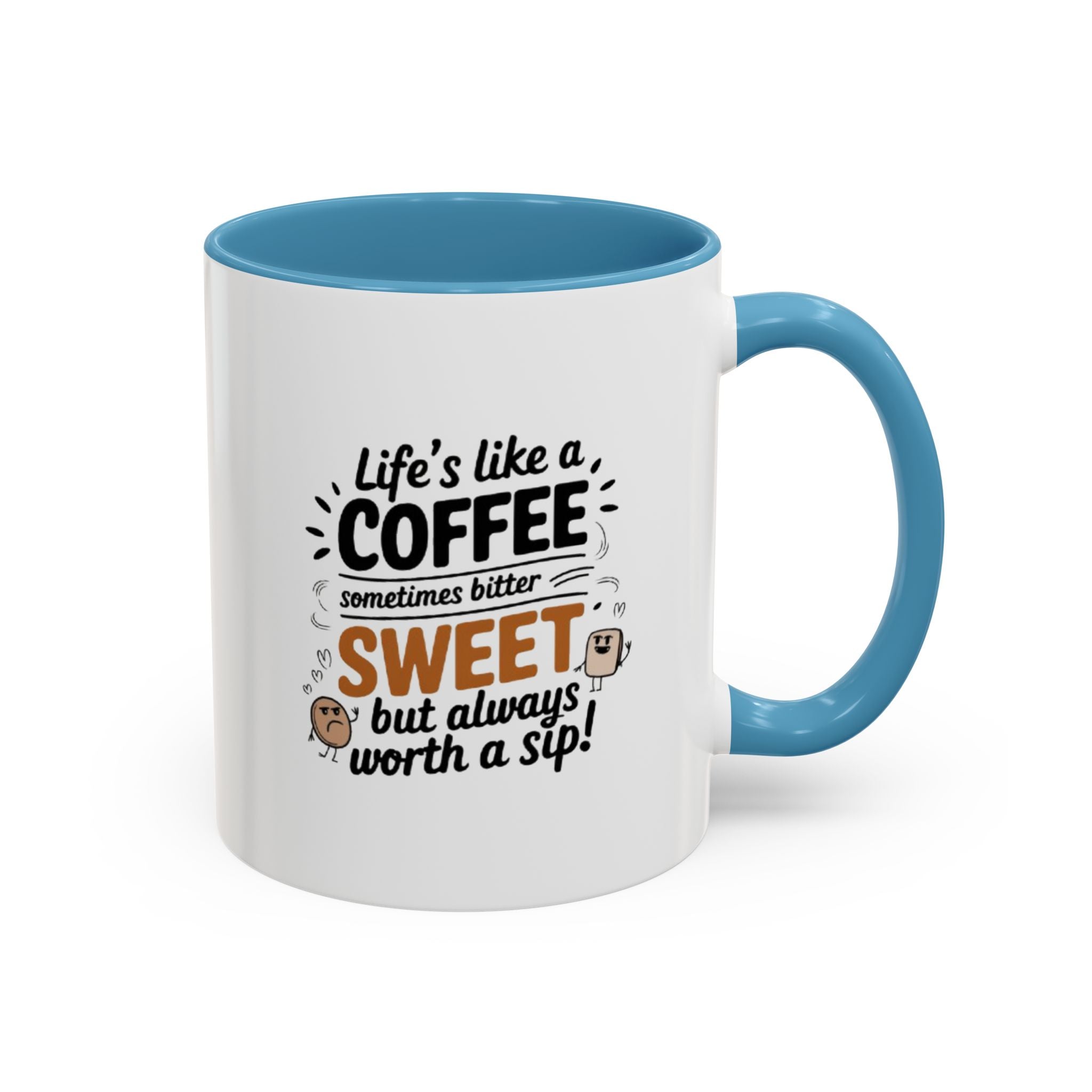 Motivational Accent Mug, Inspirational Coffee Cup, Gift for Coworker, Positive Quote Tea Mug, Office Desk Decor, 15oz Ceramic Drinkware