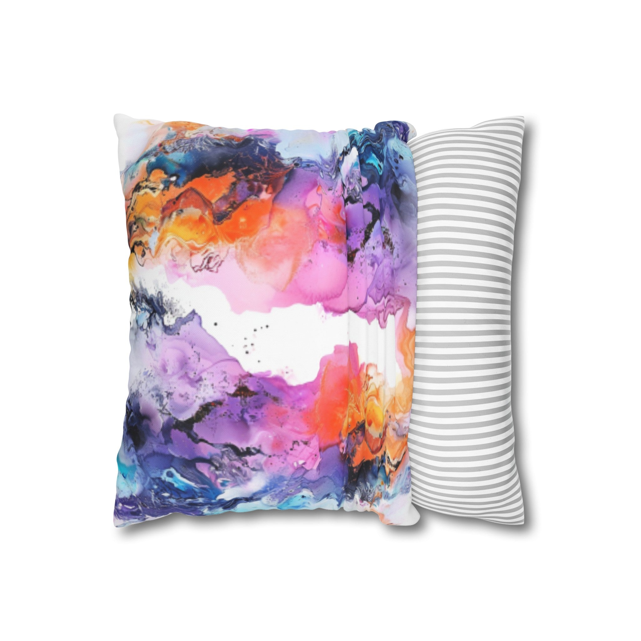 Square Poly Canvas Pillowcase, Decorative Throw Pillow Cover, Modern Home Accent