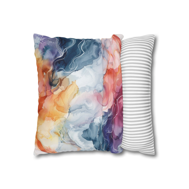 Square Poly Canvas Pillowcase, Decorative Throw Pillow Cover, Modern Home Accent