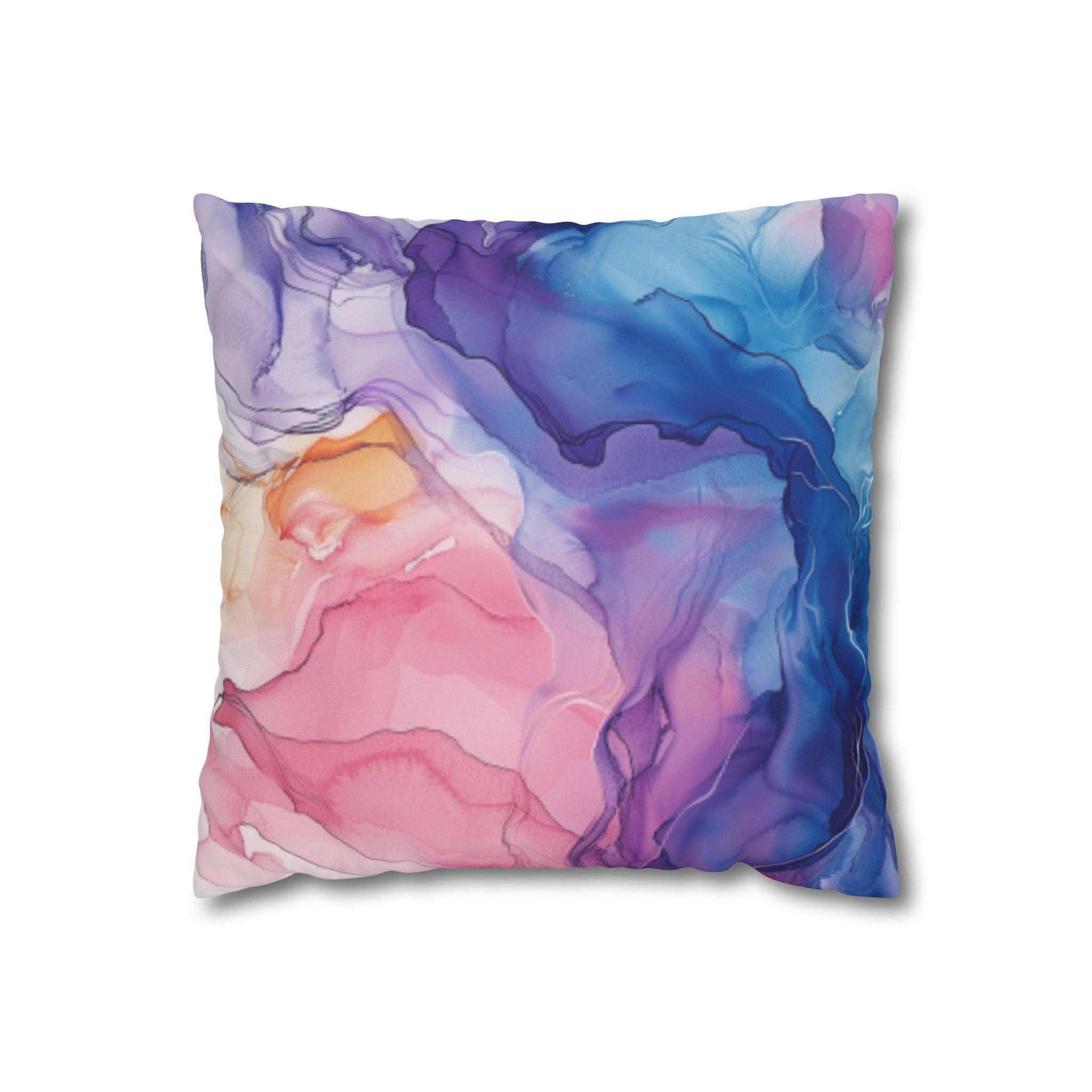 Square Poly Canvas Pillowcase, Decorative Throw Pillow Cover, Modern Home Accent