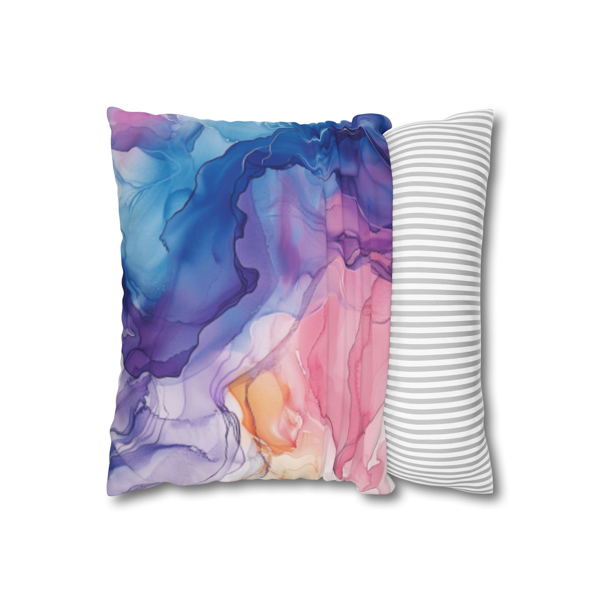Square Poly Canvas Pillowcase, Decorative Throw Pillow Cover, Modern Home Accent