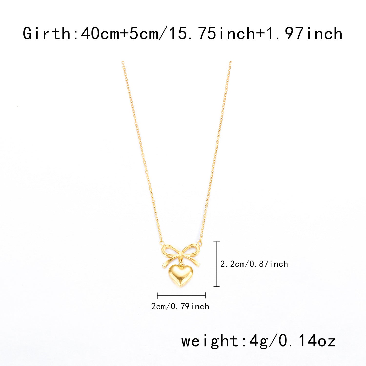 Cute Bowknot Love Stainless Steel Necklace