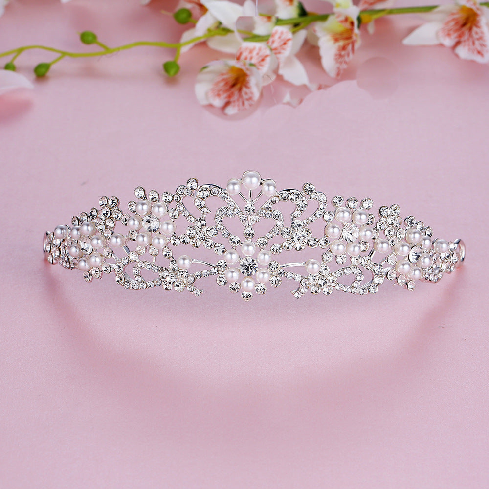 Bridal Alloy With Diamonds High Bright Pearl Hair Accessories
