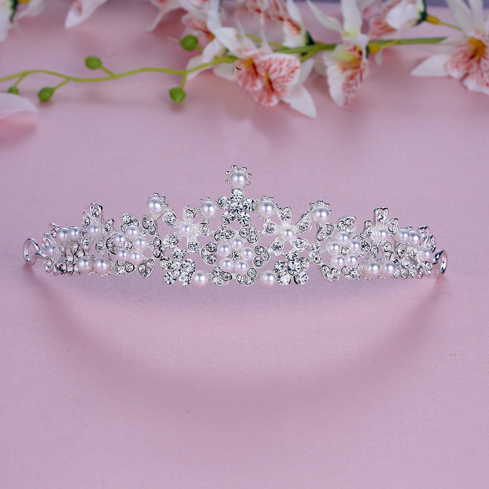 Bridal Alloy With Diamonds High Bright Pearl Hair Accessories